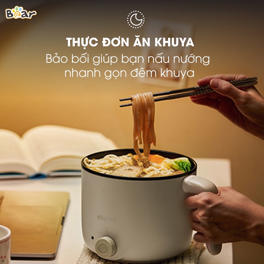 Nồi điện mini đa năng Bear 1.2L nồi lẩu điện mini, Anh Lam Store - Hàng nhập khẩu