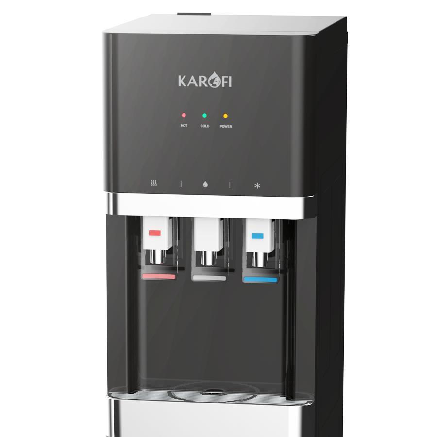 Máy nóng lạnh Karofi HCV208B, 3 chế độ Nóng - Lạnh- Nguội, Máy hút bình - Hàng Chính Hãng