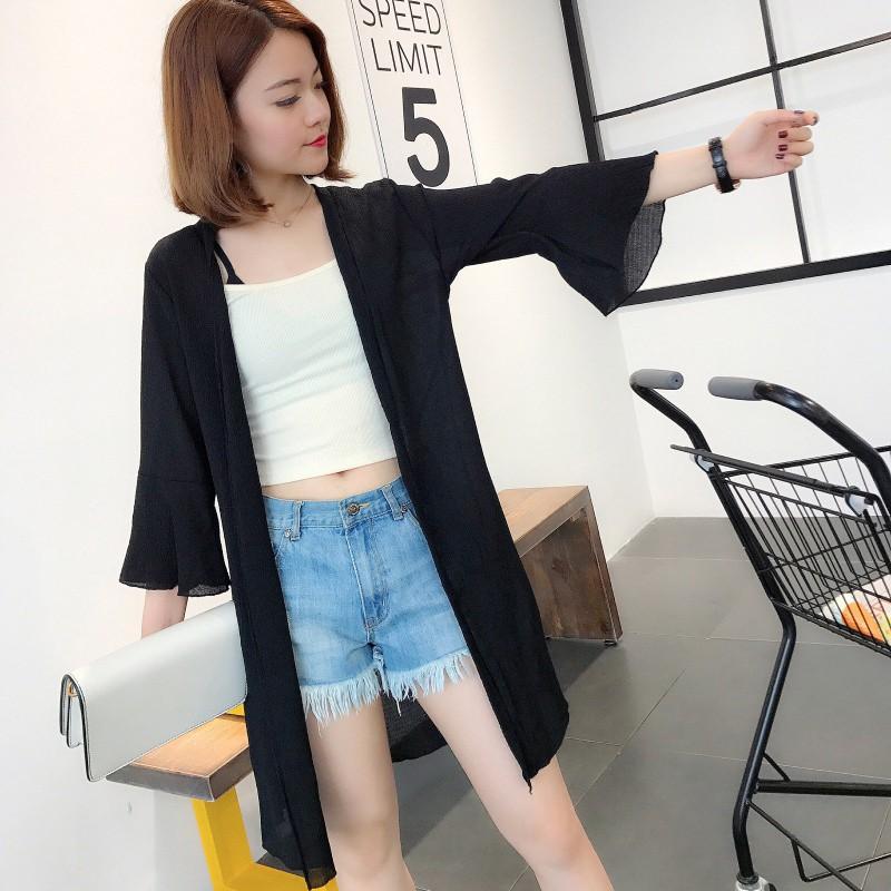 Áo choàng chiffon dáng rộng cho nữ