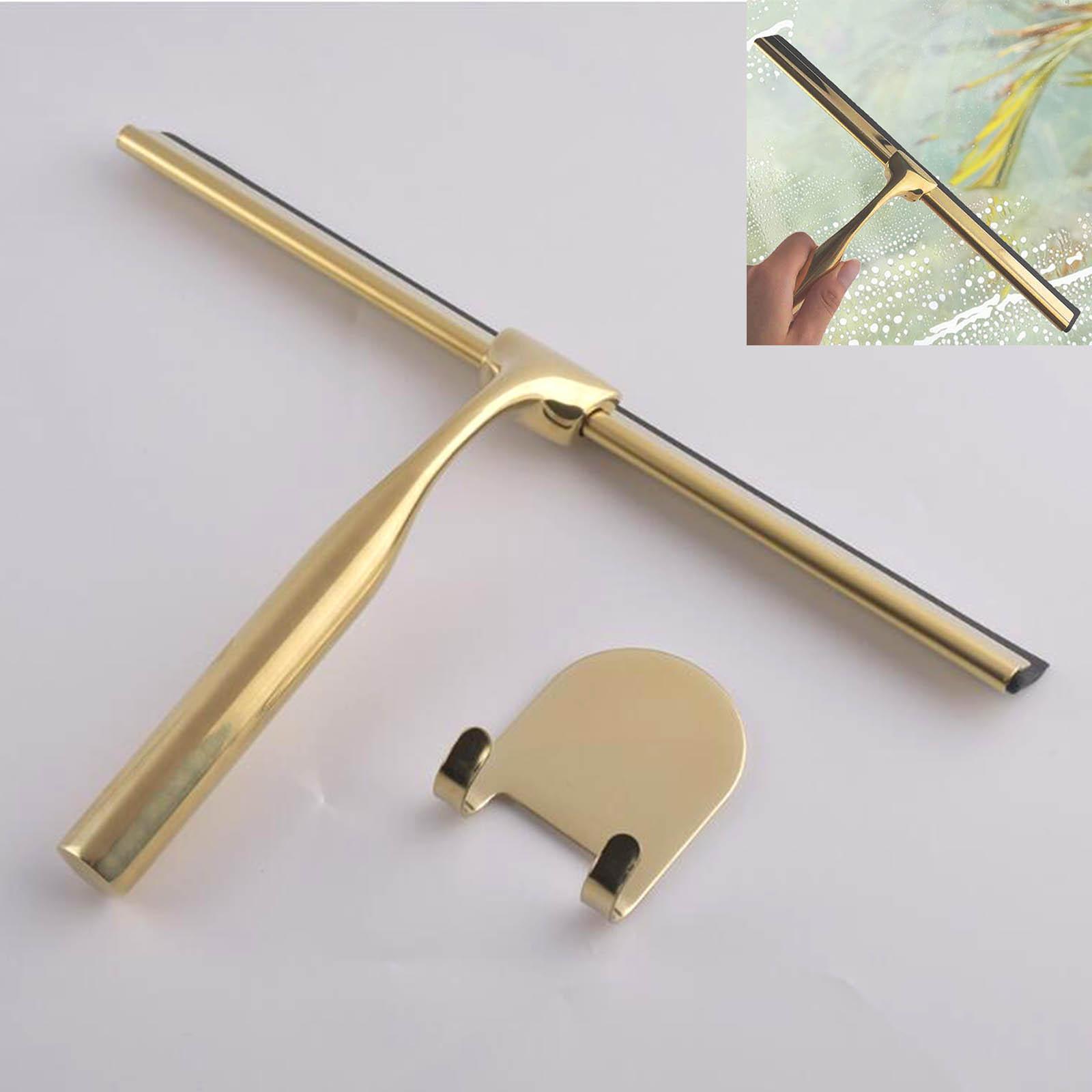 Glass Wiper with Hook Holder Water Scraper for Windows Bathroom Sink