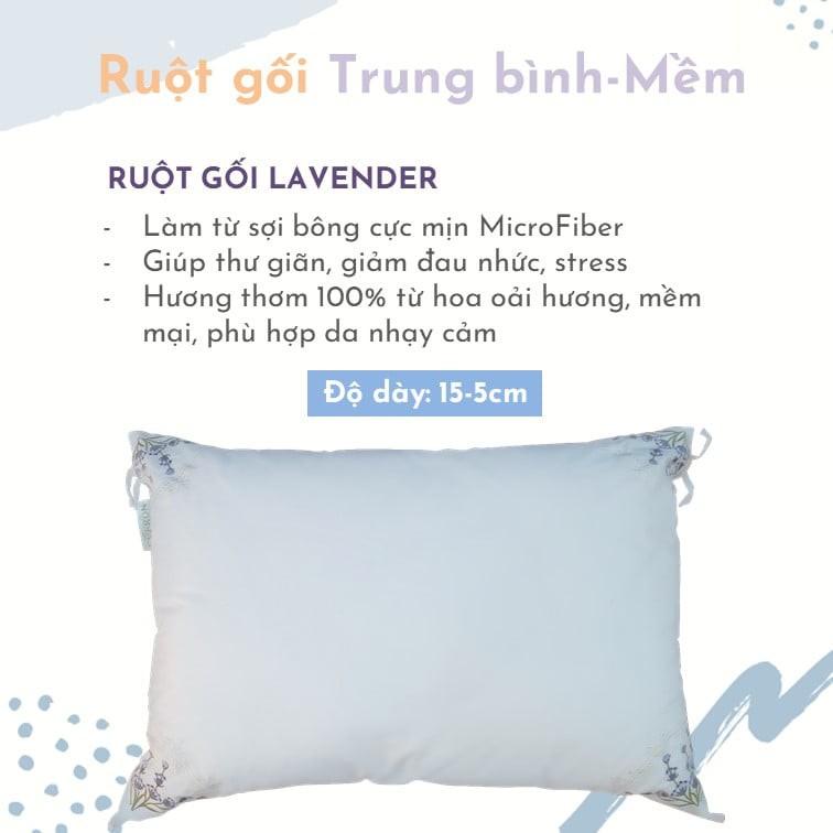 Ruột Gối Đầu Lavender Hoa Oải Hương 45*65cm