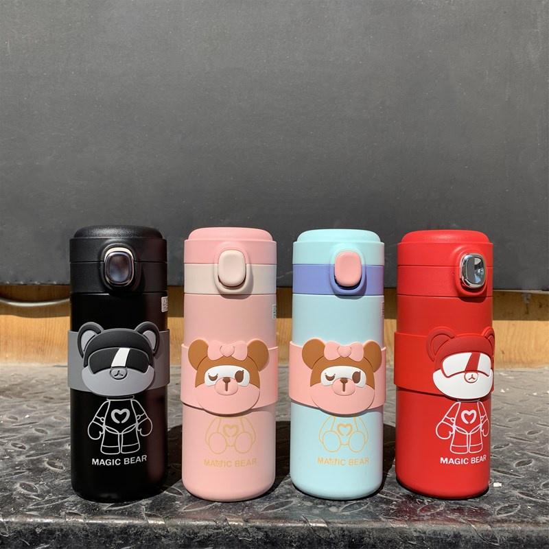 Bình giữ nhiệt hình gấu Magic Bear siêu cute 350ml