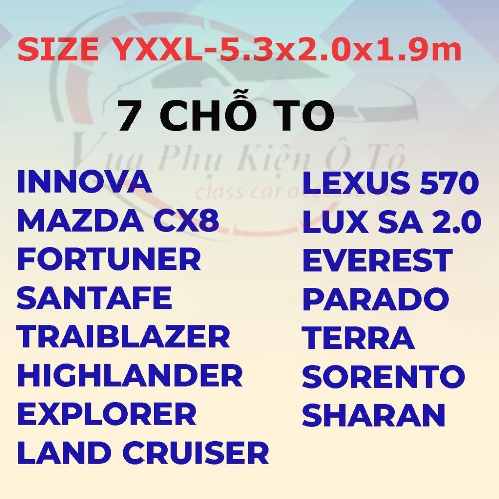 Bạt phủ xe ô tô Chevrolet Spark,Aveo,Cruze,Traiblazer,Colorado,Captiva,Orlander