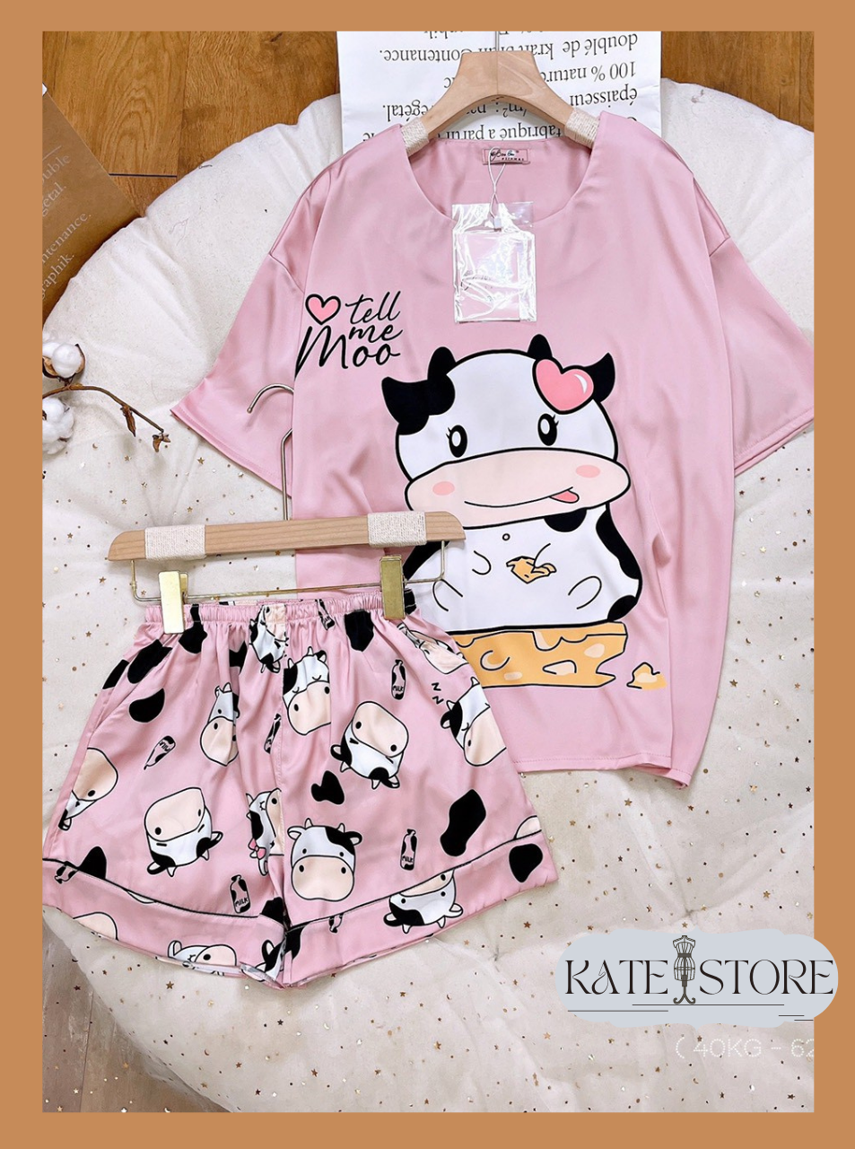 PIJAMA ĐỒ BỘ MẶC NHÀ NỮ, TAY NGẮN QUẦN CỘC, LỤA LATIN, SATIN, MANGO, TƠ TẰM CAO CẤP, HỌA TIẾT XINH XẮN ĐÁNG YÊU, LỤA MƯỚT MÁT MỀM MỊN CỰC THÍCH