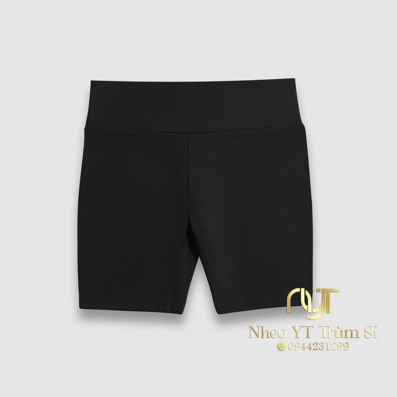 Quần legging nữ đùi vải tăm cottong năng động nhiều màu