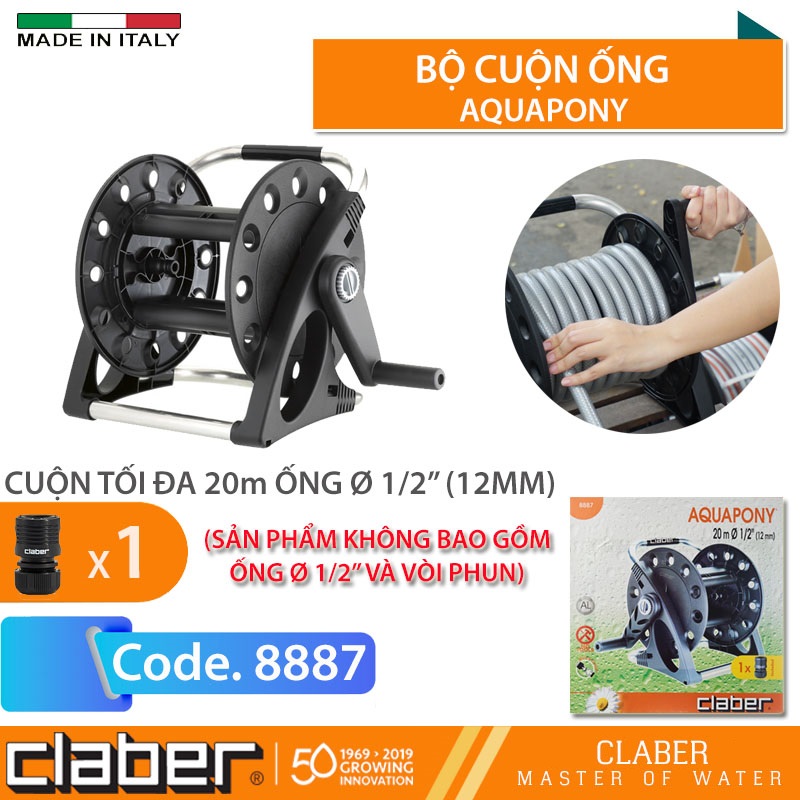 Rulo Cuộn Ống Nước Aquapony Claber 8887