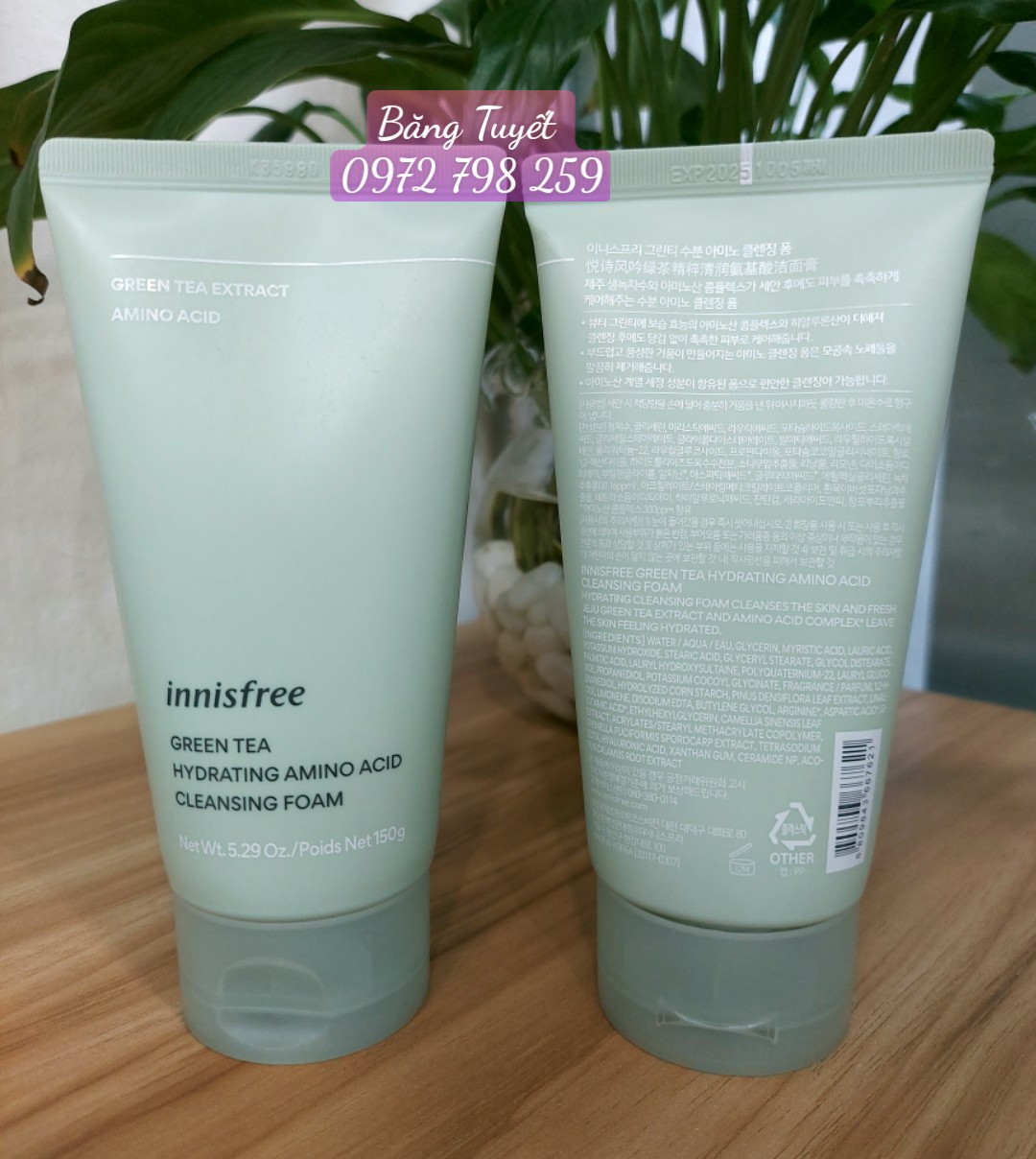 Sữa rửa mặt trà xanh Innisfree Chuẩn Hàn Quốc mẫu mới 2022