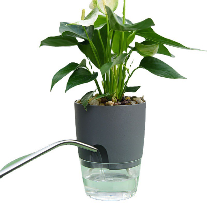 Chậu Trồng Cây Thuỷ Sinh Để Bàn - tự tưới nước cho cây. Trang trí văn phòng, bàn làm việc