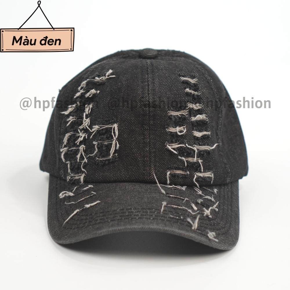 Mũ lưỡi trai ️ Nón kết jean rách chất vải bò cao cấp phong cách Ulzzang form unisex nam nữ N21
