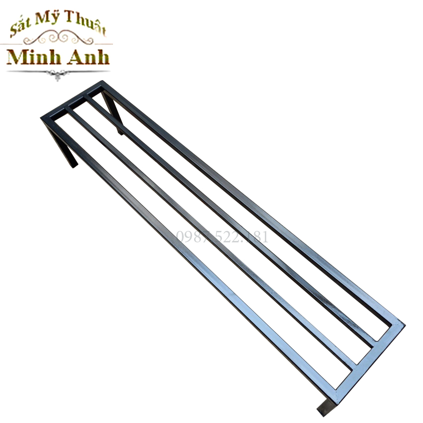 Kệ kê chậu cây Dài 70 cm. Rộng10-15- 20-25-cm. Cao 10-15-20-25cm. Hộp thép 16 x16mm. 2 nan phụ ( Hàng Chính Hãng )