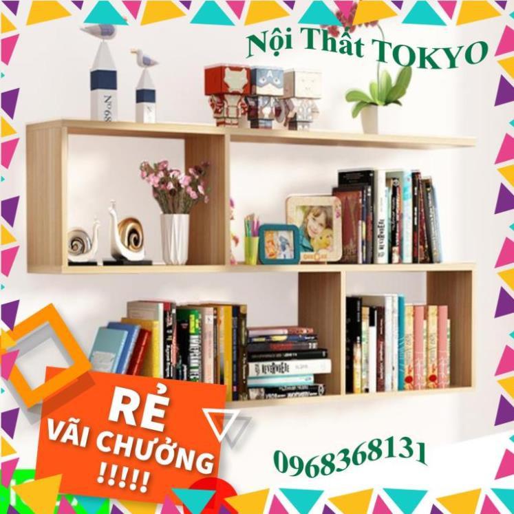 Kệ sách treo tường 2 tầng, kệ treo tường chữ s