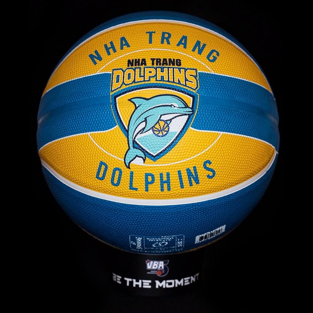 Quả bóng rổ Spalding Nha Trang Dolphins Size 7- Tặng kim bơm bóng và túi lưới đựng bóng