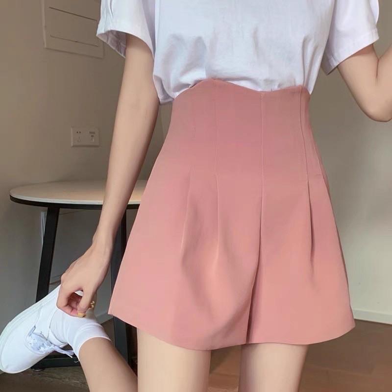 Quần sooc cạp V siêu cao tôn dáng có ảnh thật