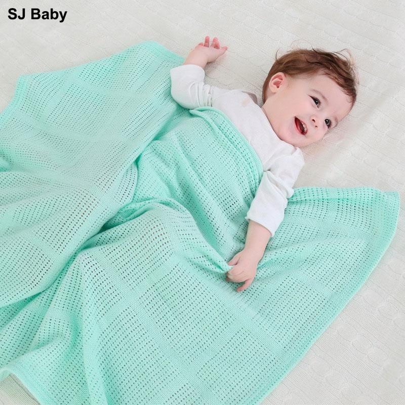 Chăn Bộ bé Cotton Đan Siêu Mềm Trẻ Em Tháng Chăn Sơ Sinh Đầm Trẻ Sơ Sinh Quấn Tắm Bé Gái Bé Trai Xe Đẩy Bao Inbakeren
