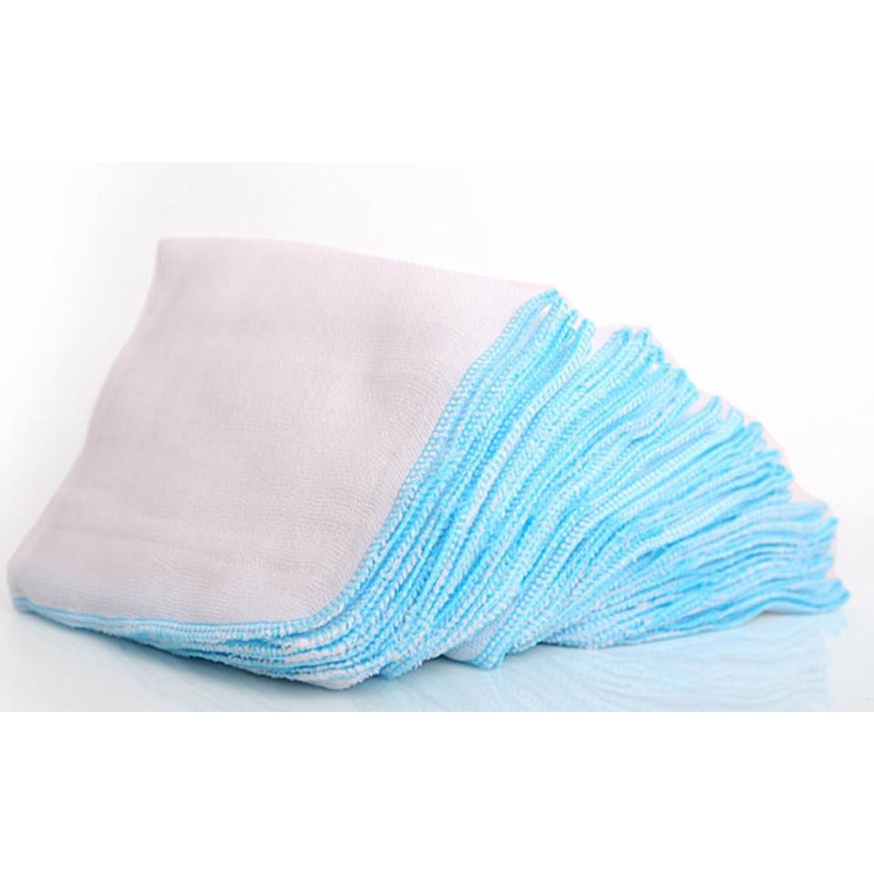 Combo 3 gói khăn sữa 5 lớp cho trẻ sơ sinh con chó trắng 25x27cm