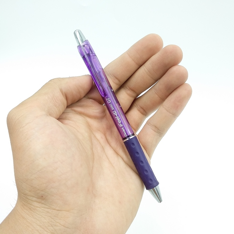 Bộ 2 Bút Bi Bấm Pentel 0.7 BX477V - Màu Tím