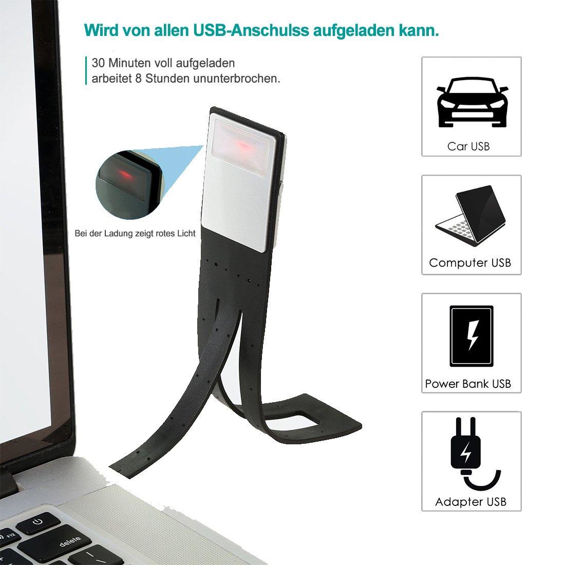 Đọc sách đèn KleleSelampe Sách Klemme LED LED LAMP với độ sáng có thể điều chỉnh độ sáng liên tục và linh hoạt  ]