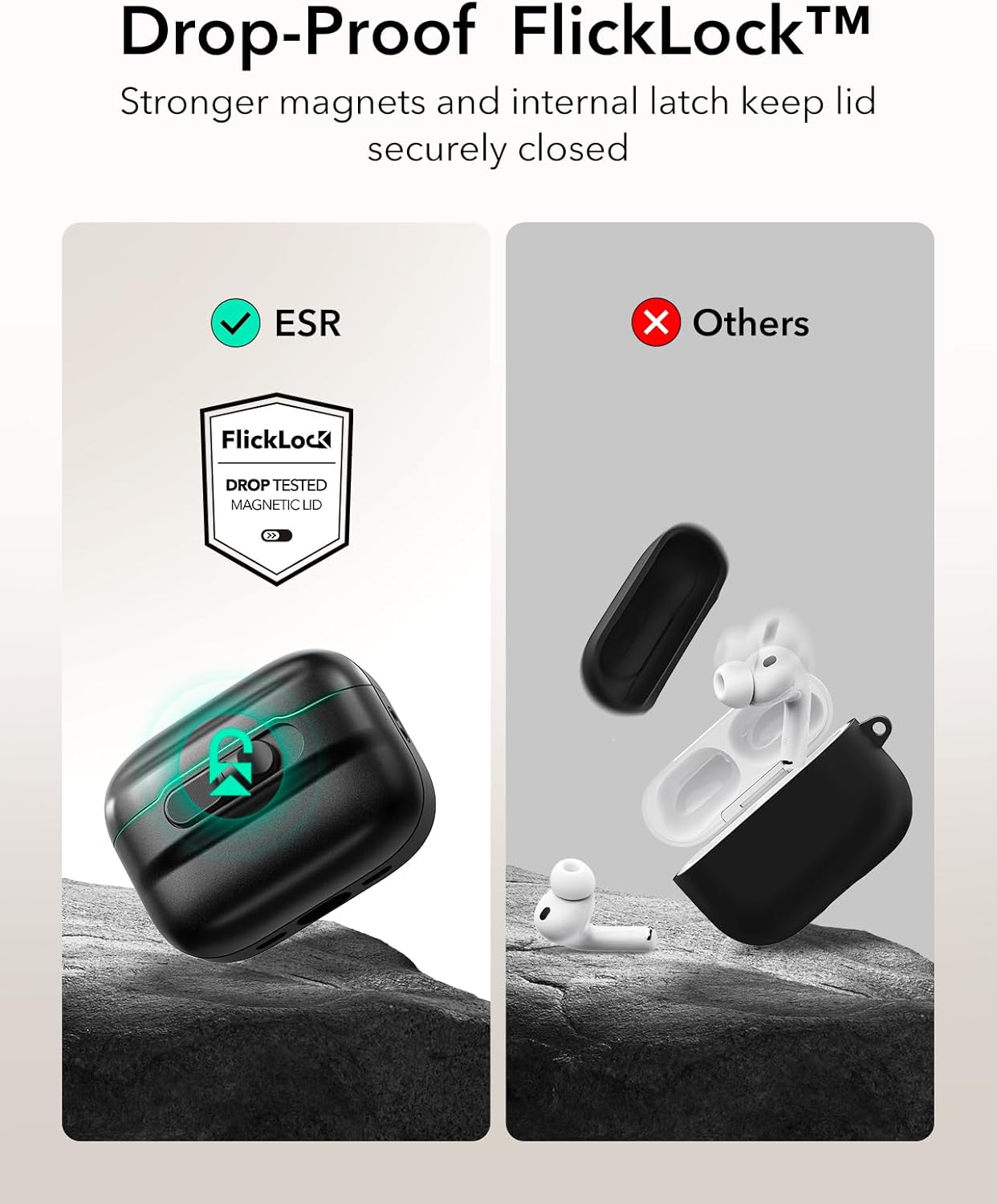 Bao Case ESR Pulse FlickLock Magnetic Case cho AirPods Pro 3 - Hàng Chính Hãng