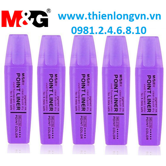 Combo 5 cây Bút dấu dòng M&G - AHM21572 màu tím