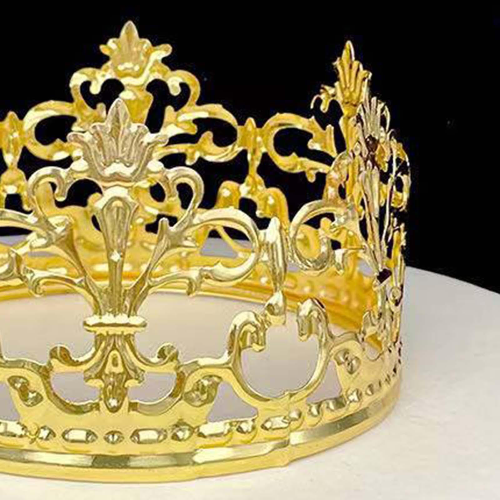 Cake Topper Cake Decorations Tiaras Headband for Women Themed Parties Gold