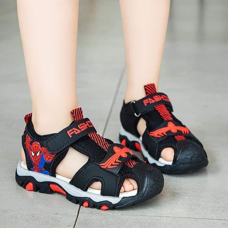 Dép Sandal Spiderman kiểu bít mũi cho bé từ 2.5 - 10 tuổi (518#)