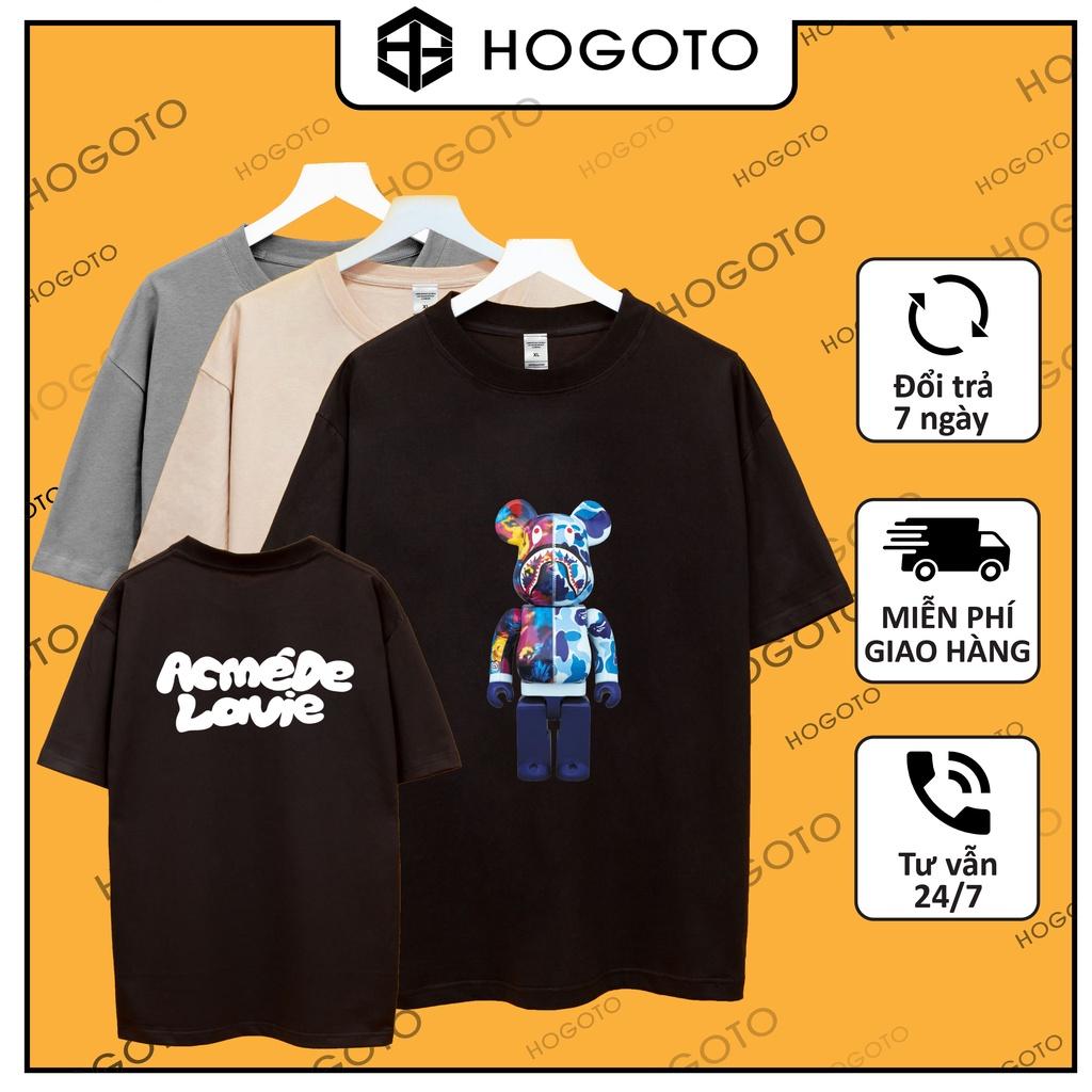 Áo thun Beabrick Nửa Hogoto shop , Áo thun unisex nam nữ form rộng oversize chất liệu Cotton