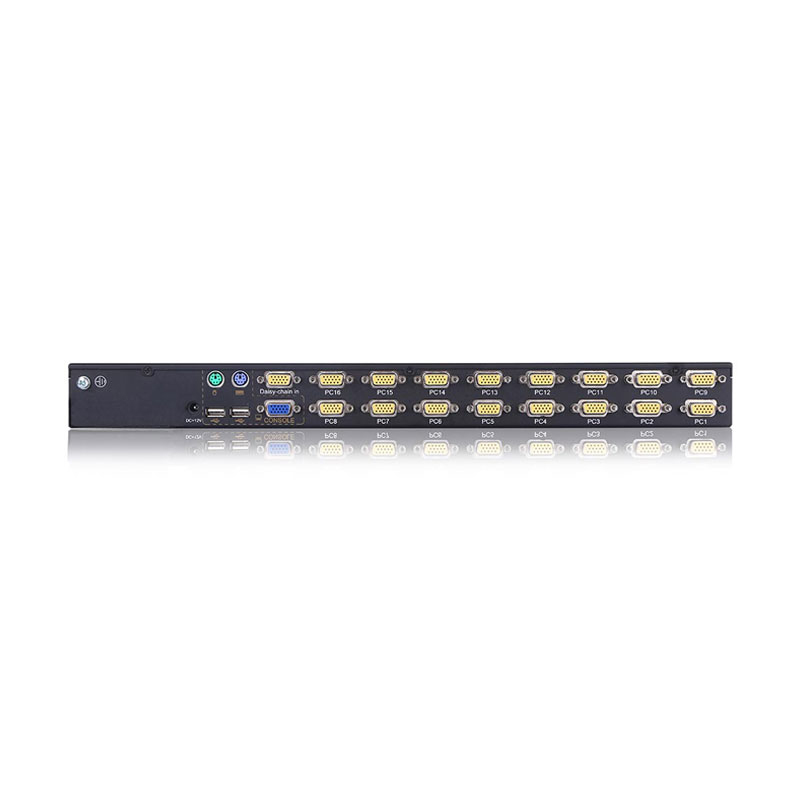 KVM Switch 16 cổng VGA, Kinan XM0116 Rack Mount hỗ trợ cổng USB, PS/2, độ phân giải 2048x1536 - Hàng chính hãng