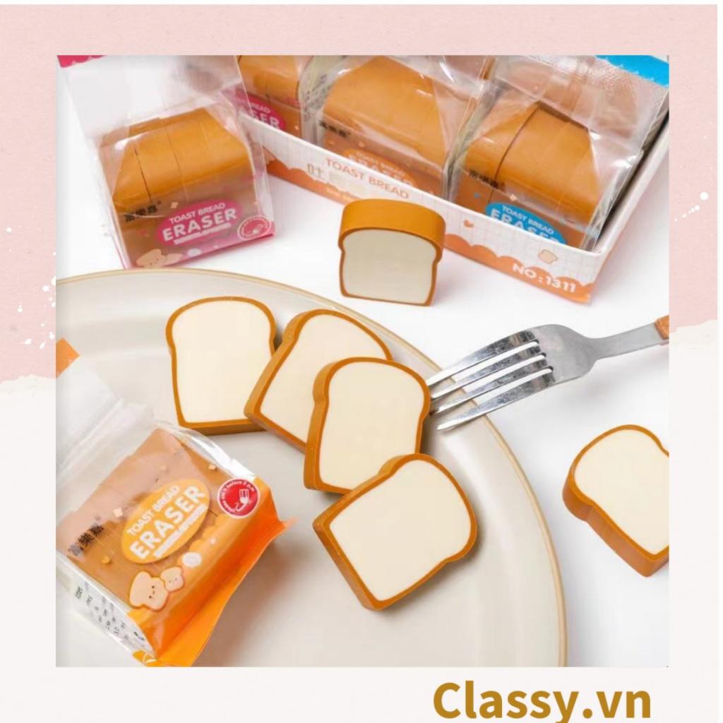 4 cục Gôm tẩy Classy hình bánh mì sandwich giúp tẩy sạch vết bút chì, không gây rách giấy PK1204