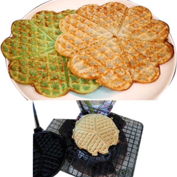 Khuôn Làm Bánh Kẹp Tàn Ong Bánh Nướng Waffle Ăn Kem Thơm Ngon