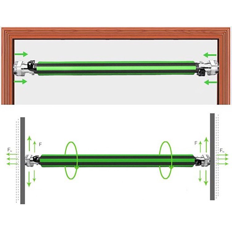 Xà đơn gắn cửa SỌC XANH cải tiến có chốt chống xoay 2 kích cỡ 60-10cm và 80-130cm