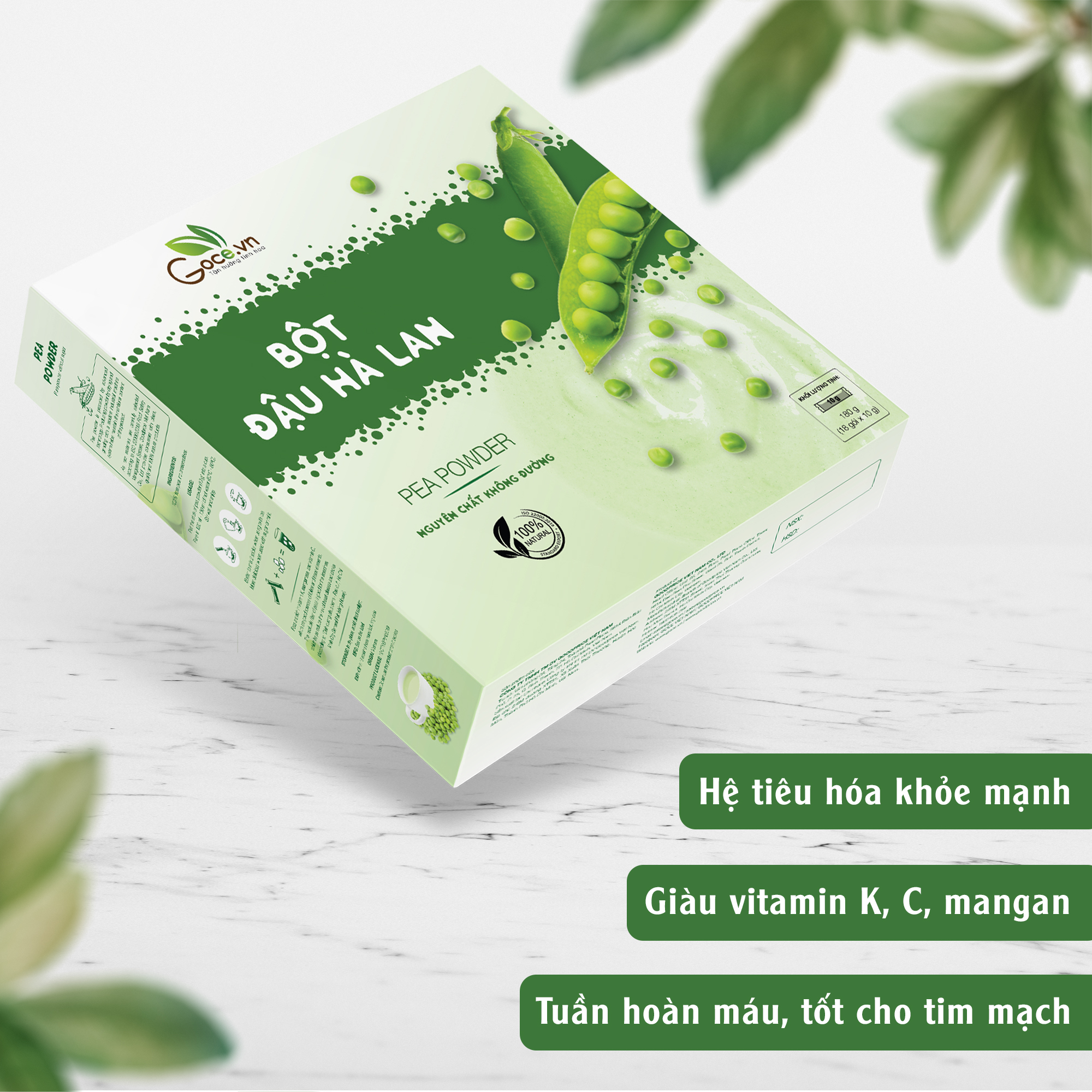 Bột đậu hà lan nguyên chất Goce - 180g (18 gói x 10g)