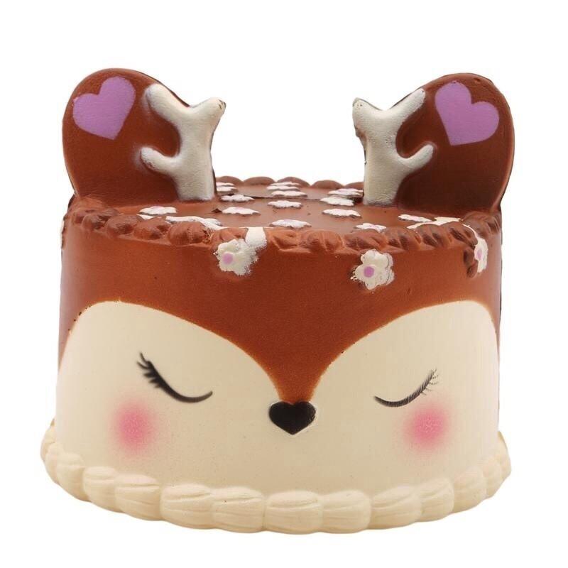 đồ chơi squishy bánh gato sừng hươu KUTE - an toàn cho trẻ ( nguyenhuyen9916 )