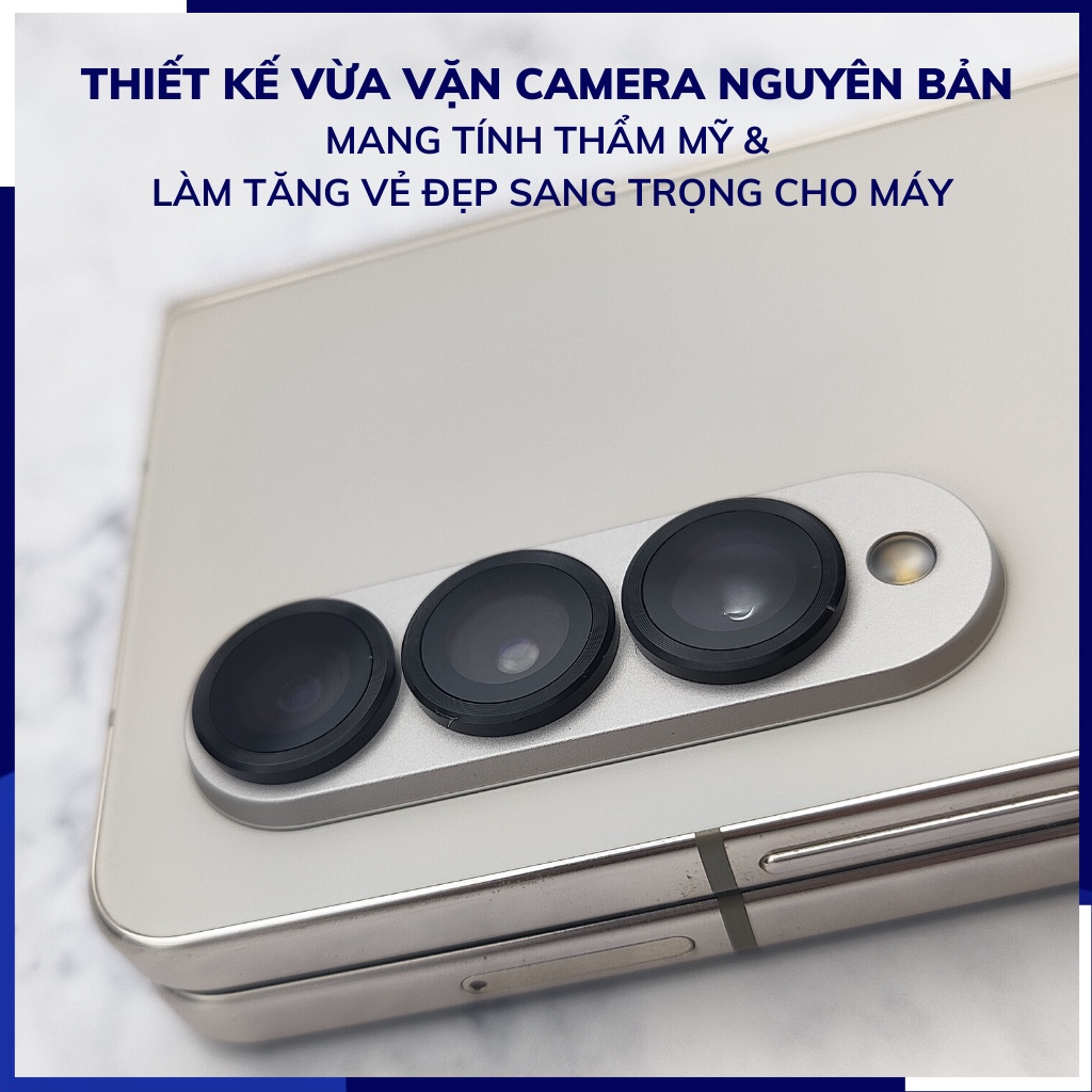 Cường lực camera z fold 4 KUZOOM viền nhiều màu chất lượng rõ nét phụ kiện
