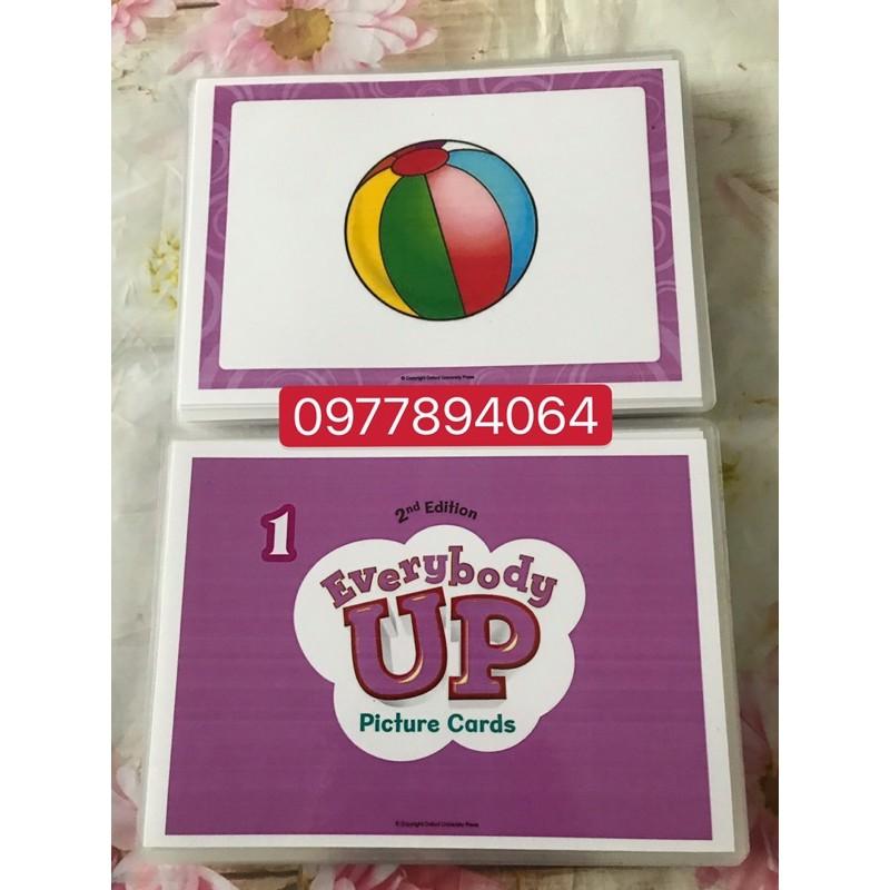 Thẻ Flashcards Tiếng Anh Everybody up level 1️ép plastics bền đẹp ️