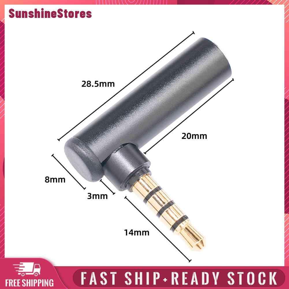 ☼Yimumiya ☼ Bộ KếT NốI Âm Thanh 90 Độ 3.5mm ĐầU CắM Sang Lỗ CắM