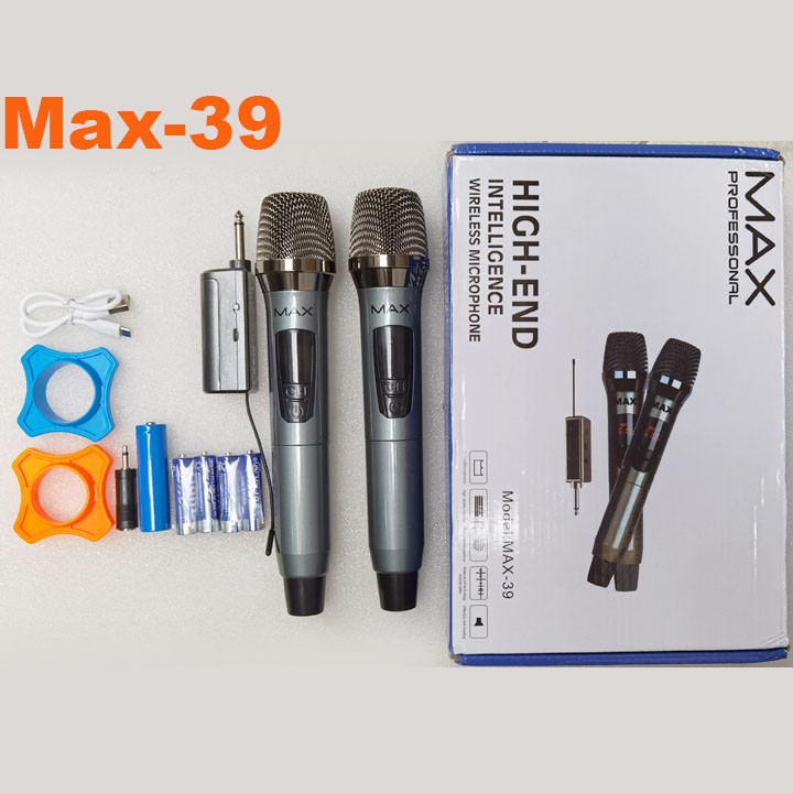 Combo 2 Micro Không Dây Đa Năng MAX-39 Hát Hay