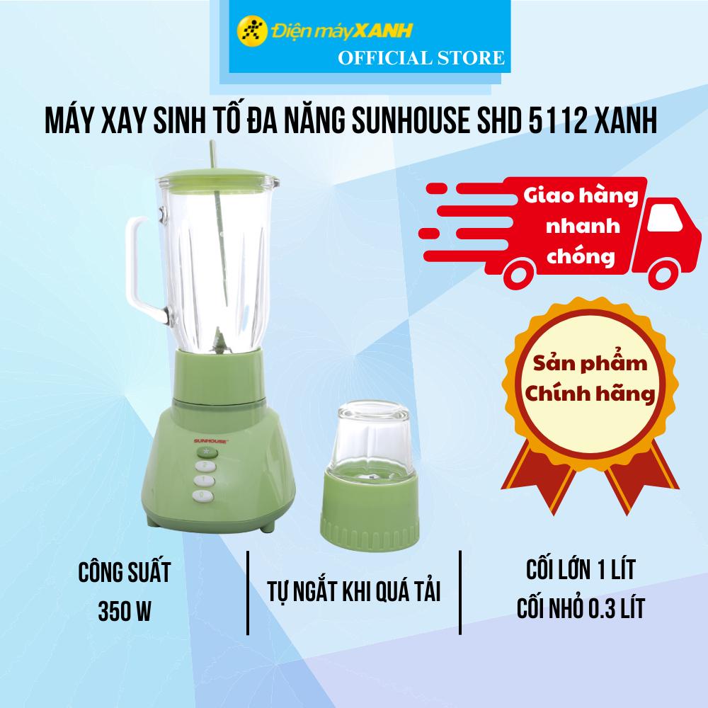 Máy xay sinh tố đa năng Sunhouse SHD 5112 Xanh - Hàng Chính Hãng