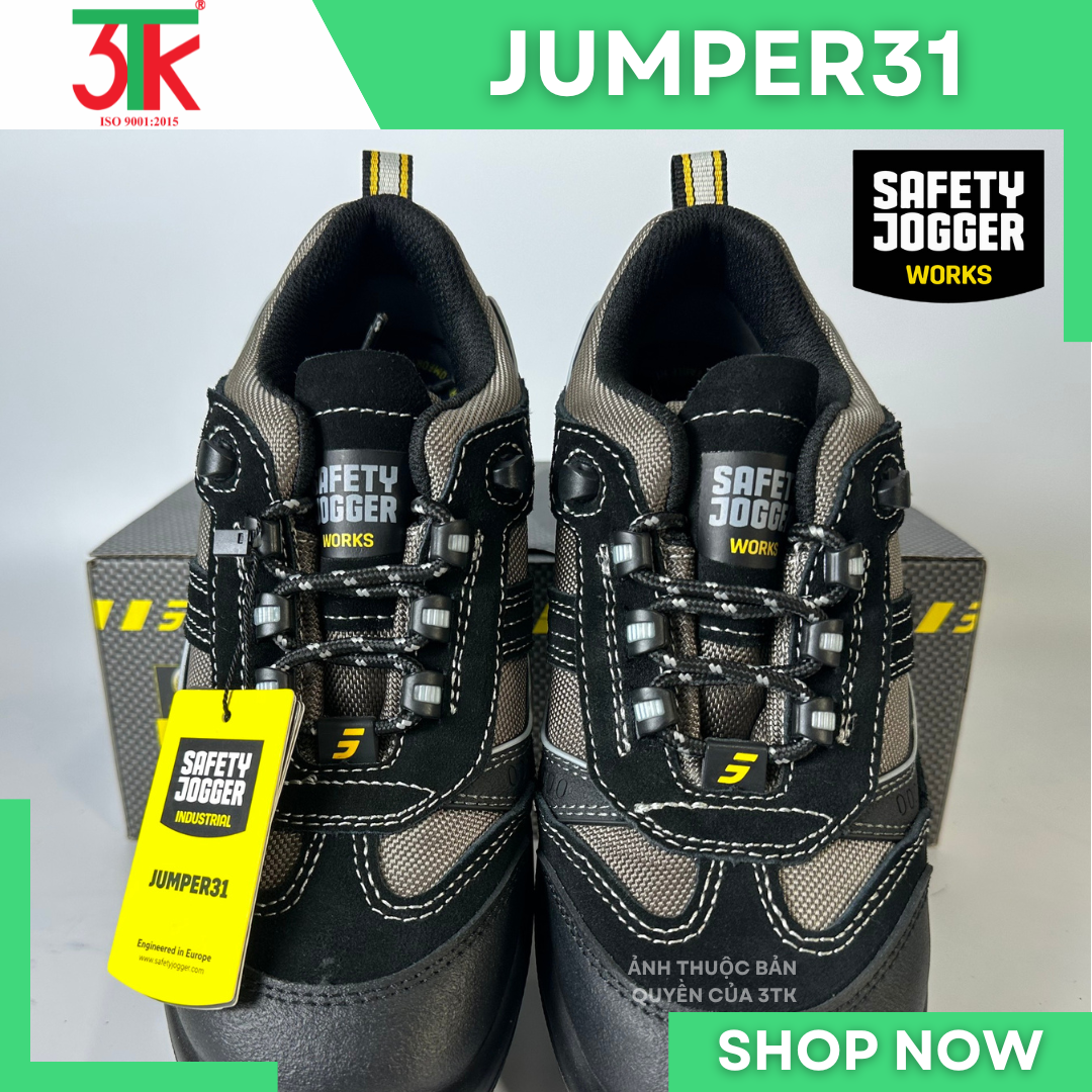 Giày Bảo Hộ Lao Động Safety Jogger Jumper31 S3 Da Cao Cấp chống đinh Chống Trơn Trượt, Chống Va Đập, Chống Tĩnh Điện Sử Dụng trong Công Trình Xây Dựng
