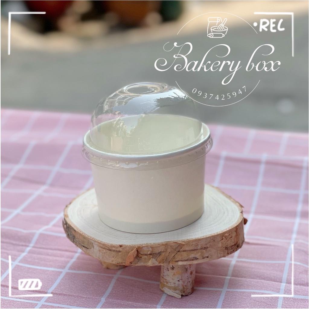 50 Ly Kem Giấy Trắng Đựng Bông Lan - Chè - Súp Cua - Bánh Flan - 200ml