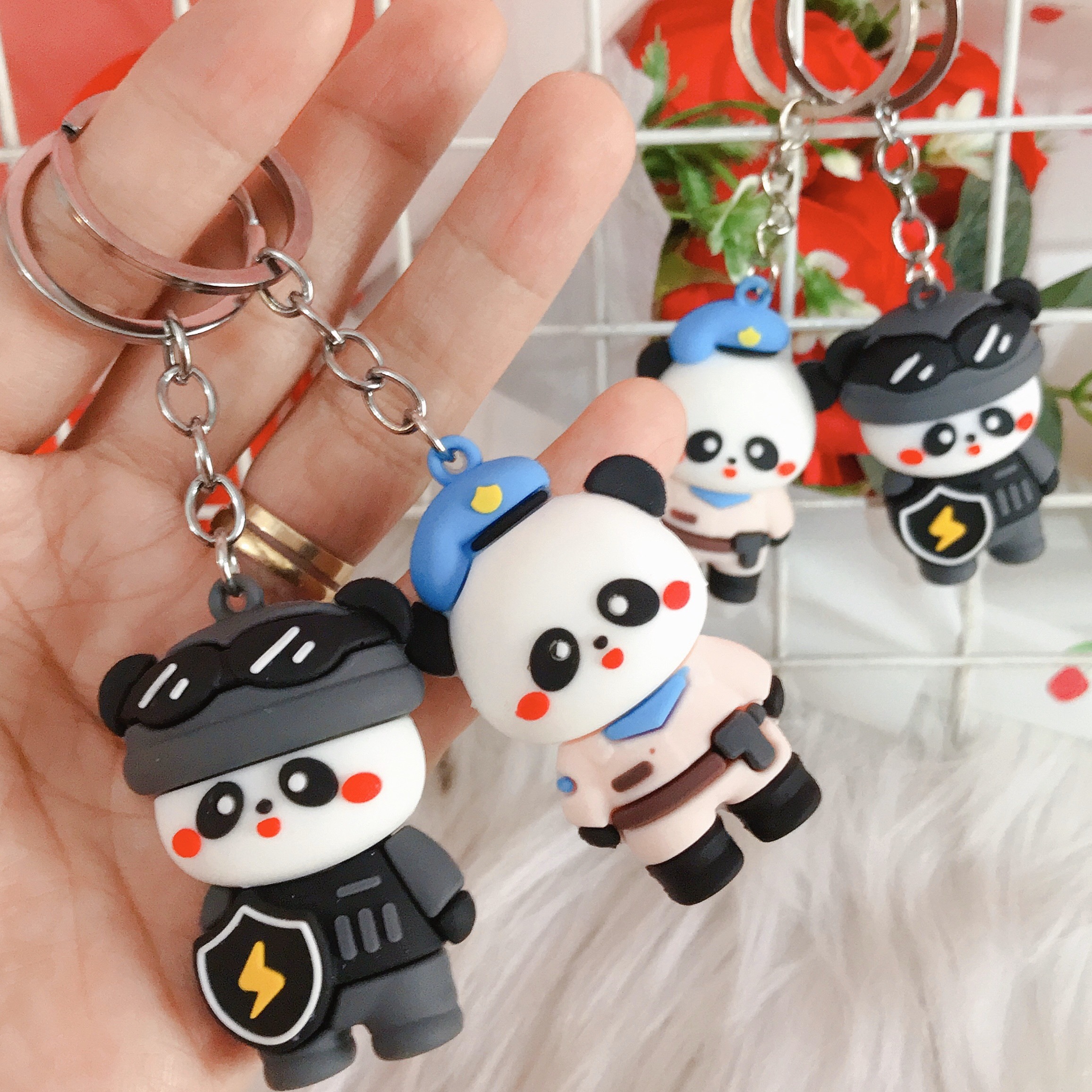 Móc Khóa Gấu Trúc Hot Trend Phụ Kiện Túi Xách - Móc Khóa Silicon Gấu Trúc