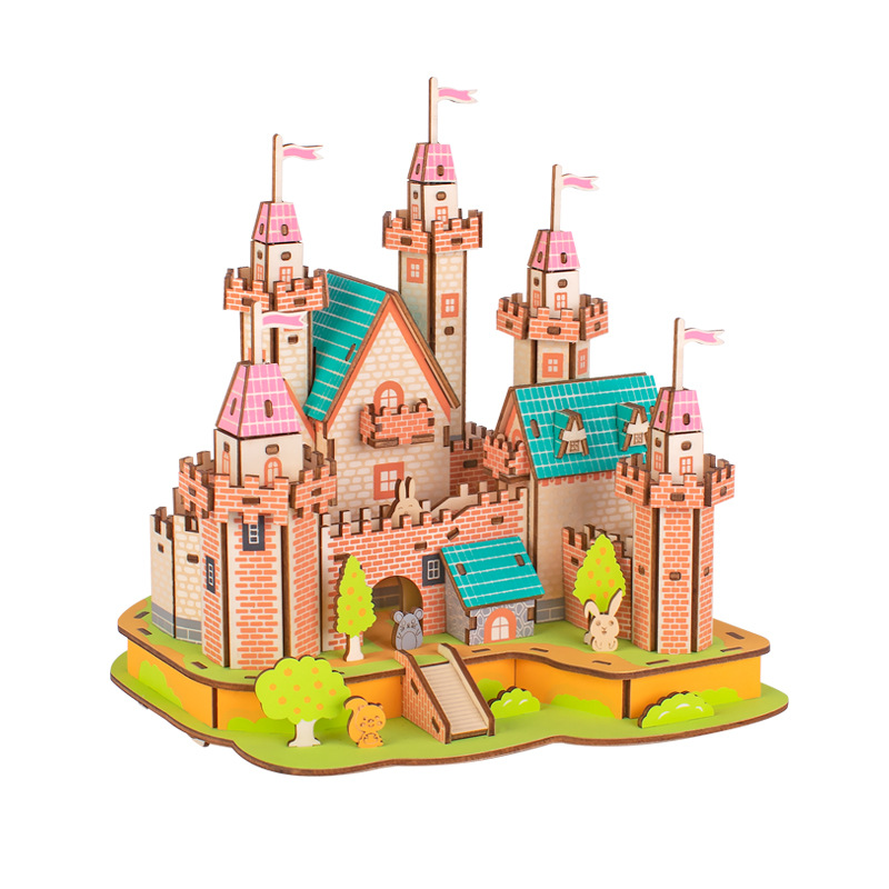 Đồ chơi lắp ghép gỗ 3D Mô hình Paradise Castle HD08