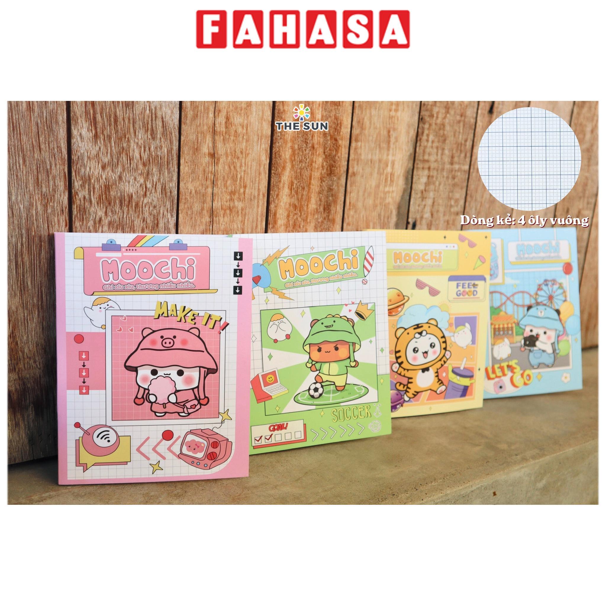 Tập Học Sinh Moochi - 4 Ô Ly Vuông - 96 Trang 120gsm - The Sun - Hổ Vàng