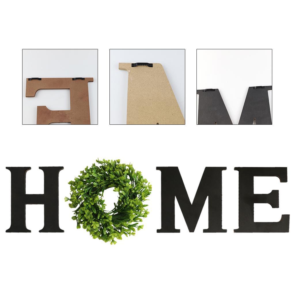 Hình ảnh Home Sign Letters Decorative Wooden Block Word Signs Home Farmhouse Black