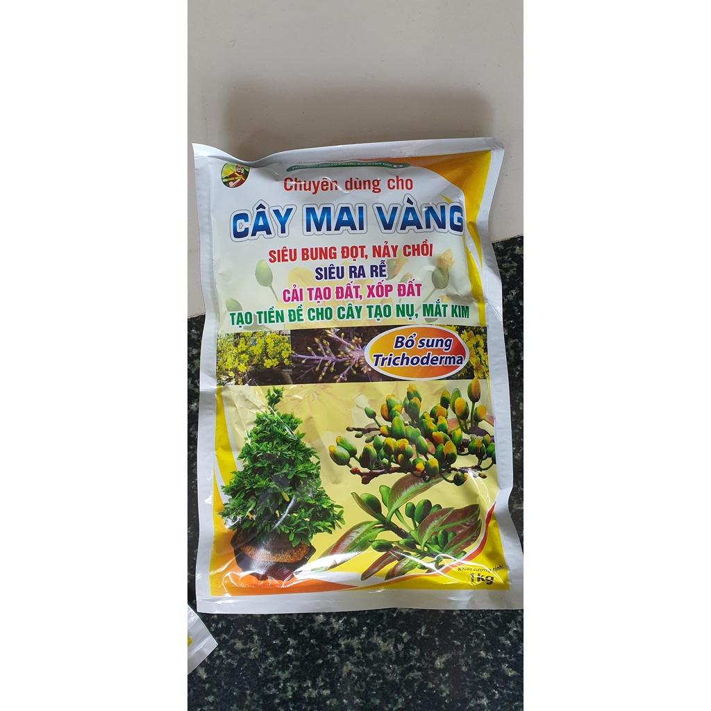 Phân bón hữu cơ CHUYÊN CHO MAI VÀNG 1Kg bón phân sau tết, phục hồi cây đang suy yếu