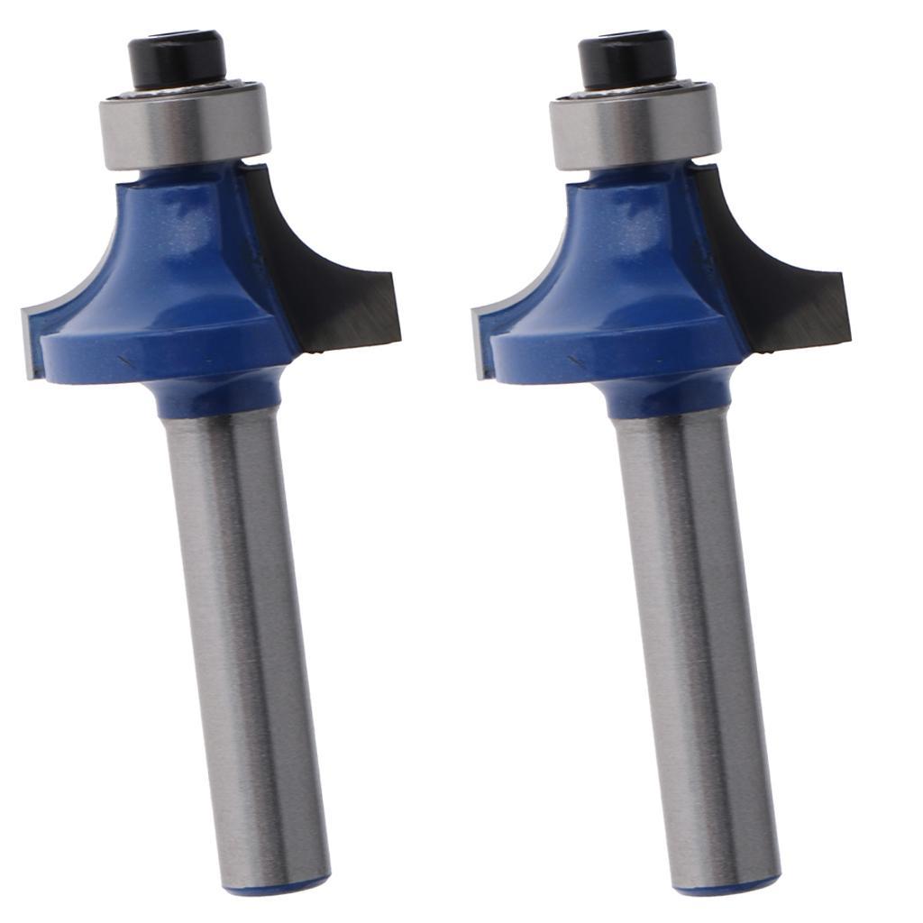 2pcs 1/4 Shank Woodworking Router Bit, Metric Cutter, Flush Trim Routing