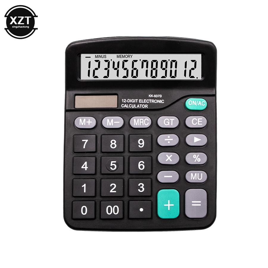 Máy tính khoa học 12 chữ số Năng lượng mặt trời Pin AA Năng lượng kép Máy tính mục đích chung Lập trình viên