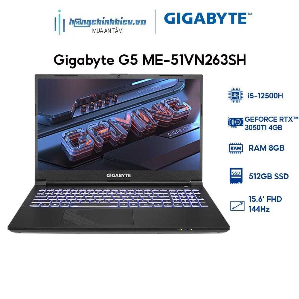 Laptop Gigabyte G5 ME-51VN263SH (i5-12500H | 8GB | 512GB | GeForce RTX 3050Ti 4GB | 15.6' FHD 144Hz | Win 11) Hàng chính hãng