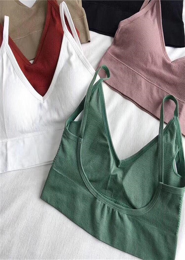 Áo Bra gân tăm thiết kế khoét ưng sâu sexy BRKL08
