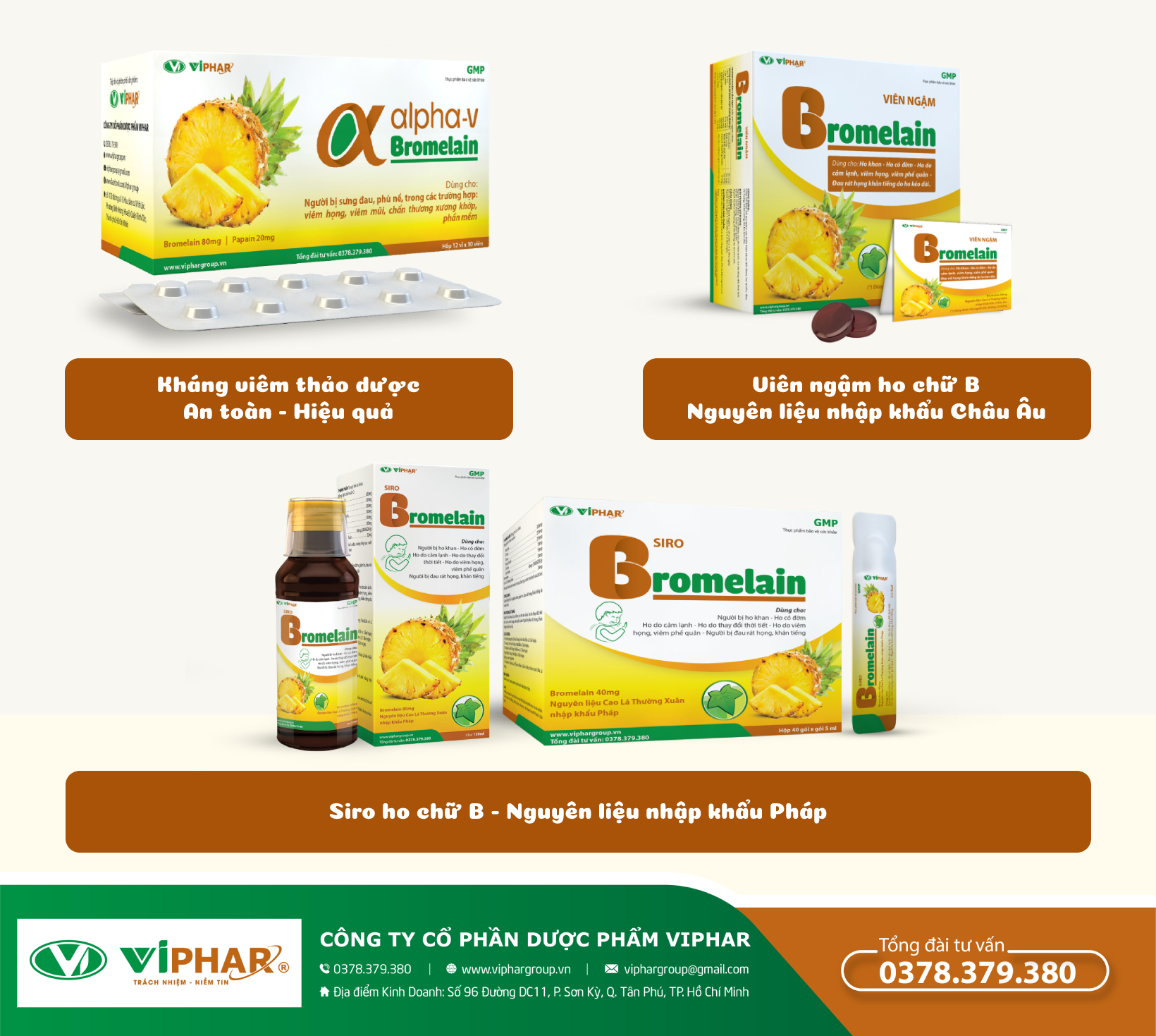 SIRO HO BROMELAIN - HO QUẢ DỨA HỘP 60 GÓI HỔ TRỢ CẢI THIỆN TRIỆU CHỨNG CỦA HO, ĐAU RÁT HỌNG, KHẢN TIẾNG