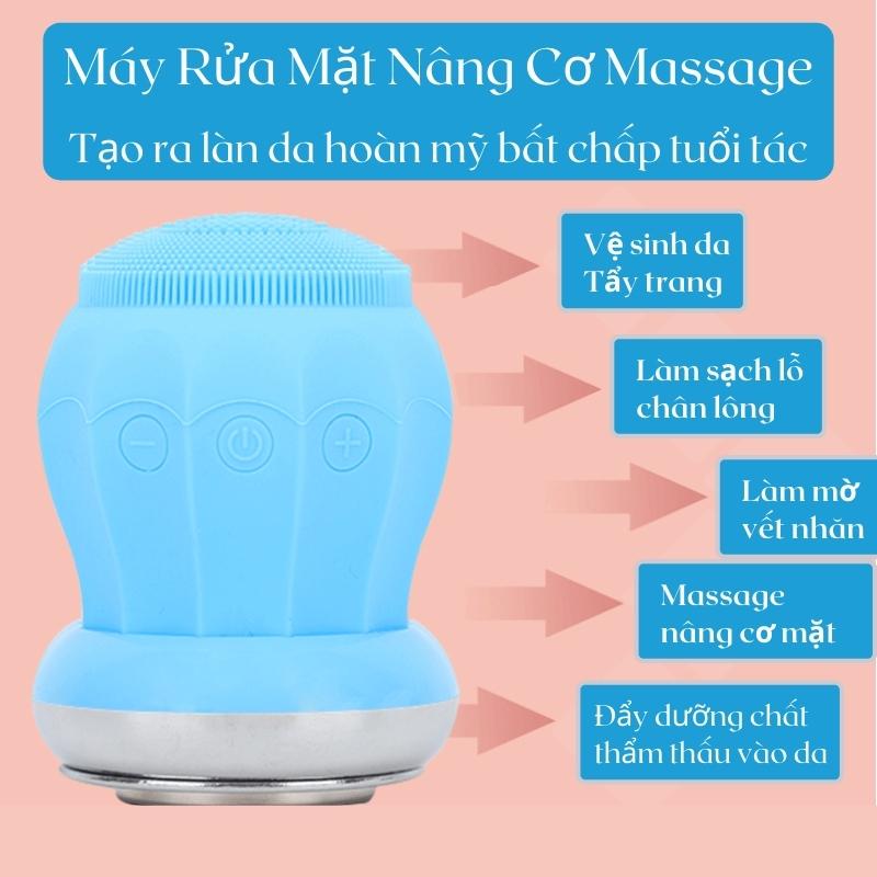Máy Rửa Mặt Massage Nâng Cơ Xóa Nhăn Bugu BG-CSD01 Làm Sạch Cặn Bẩn Dầu Nhờn Sâu Trong Da - Hàng Chính Hãng